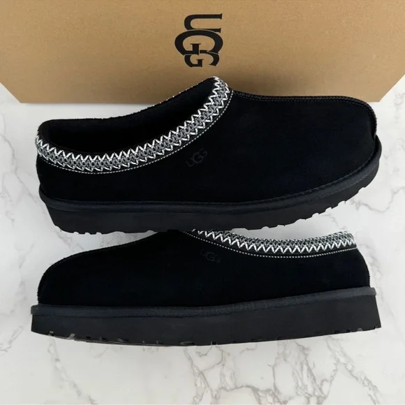 with Box /UGG Tasman Suede upper Slipper Mens Black US 9 - Picture 2 of 9